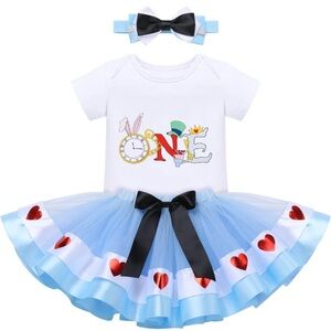 Alice in ONEderland First Birthday Outfit